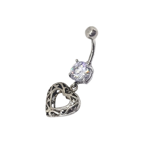 Piercing Ombelico  1x  con Brillantini Swarowsky (Certificato)